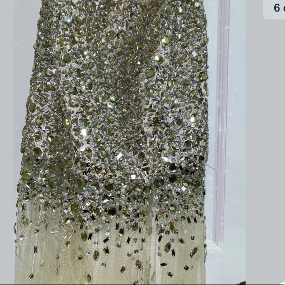 crystal gown (Nude/silver)